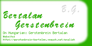 bertalan gerstenbrein business card